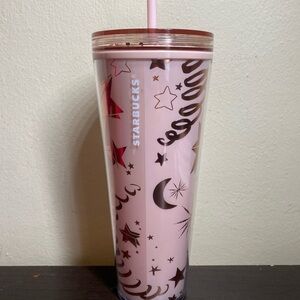 Starbucks 2023 Pink Tumbler with Starry Accents